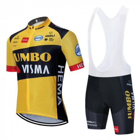 Cykeltrøje + Bib Cykelshorts 2020 Team Jumbo-Visma N001